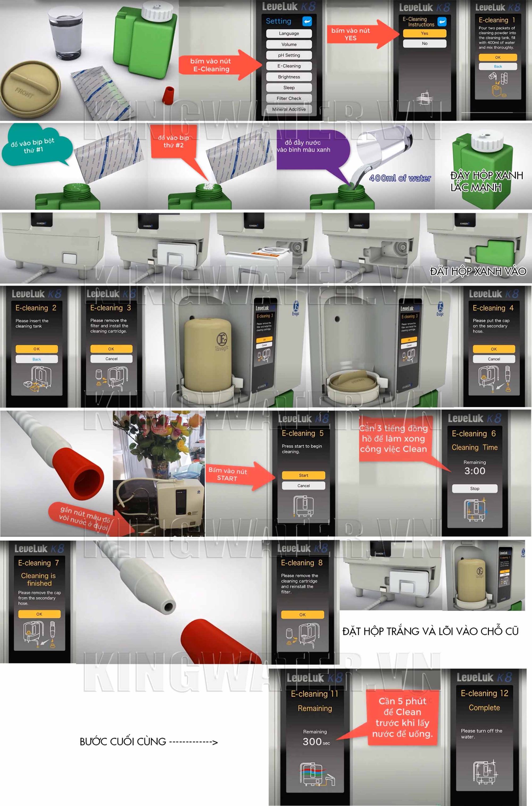 Hướng dẫn vệ sinh bộ điện cực của máy lọc nước Kangen K8